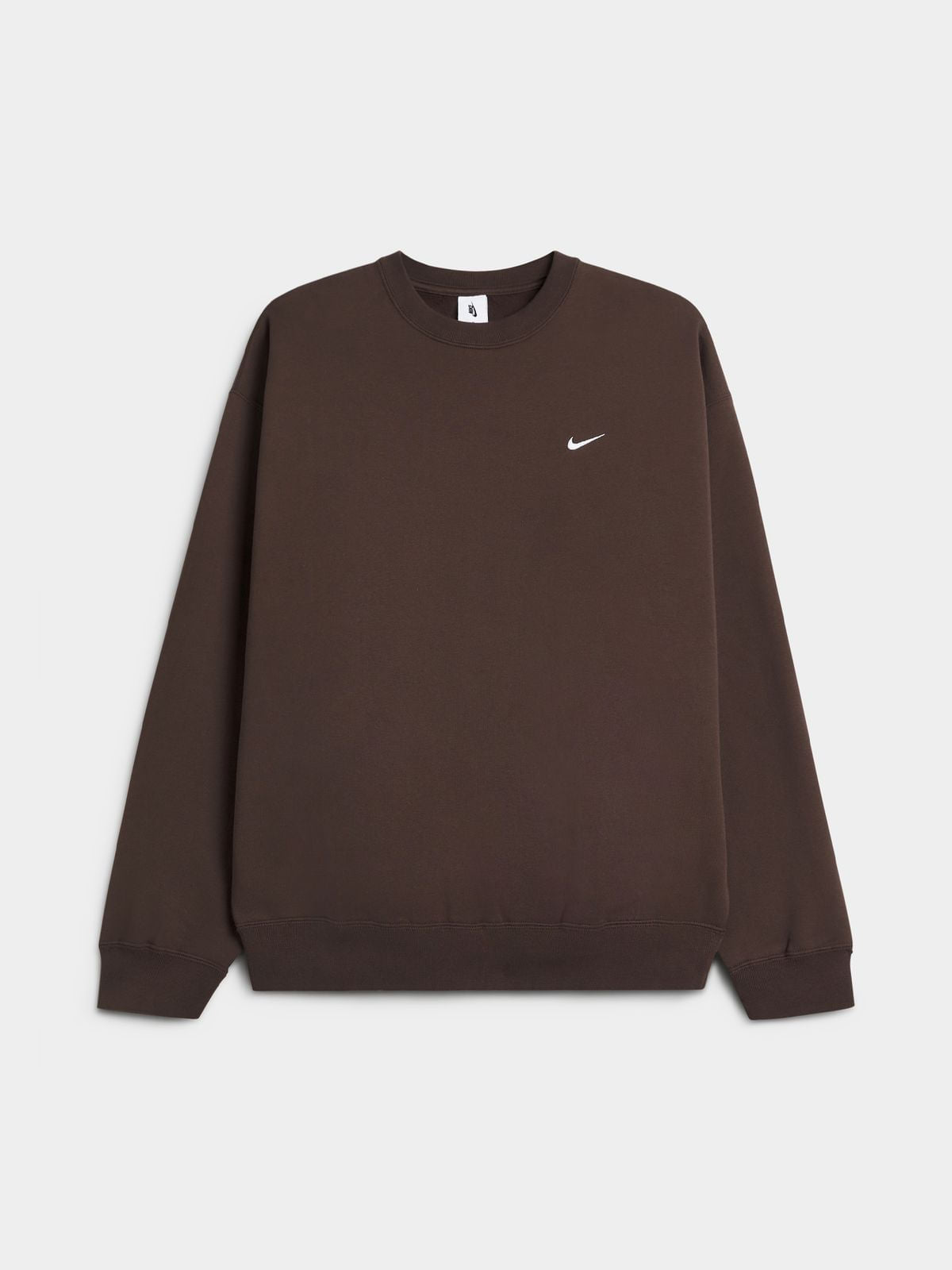 Nike Men's Solo Swoosh Brown Sweat Top