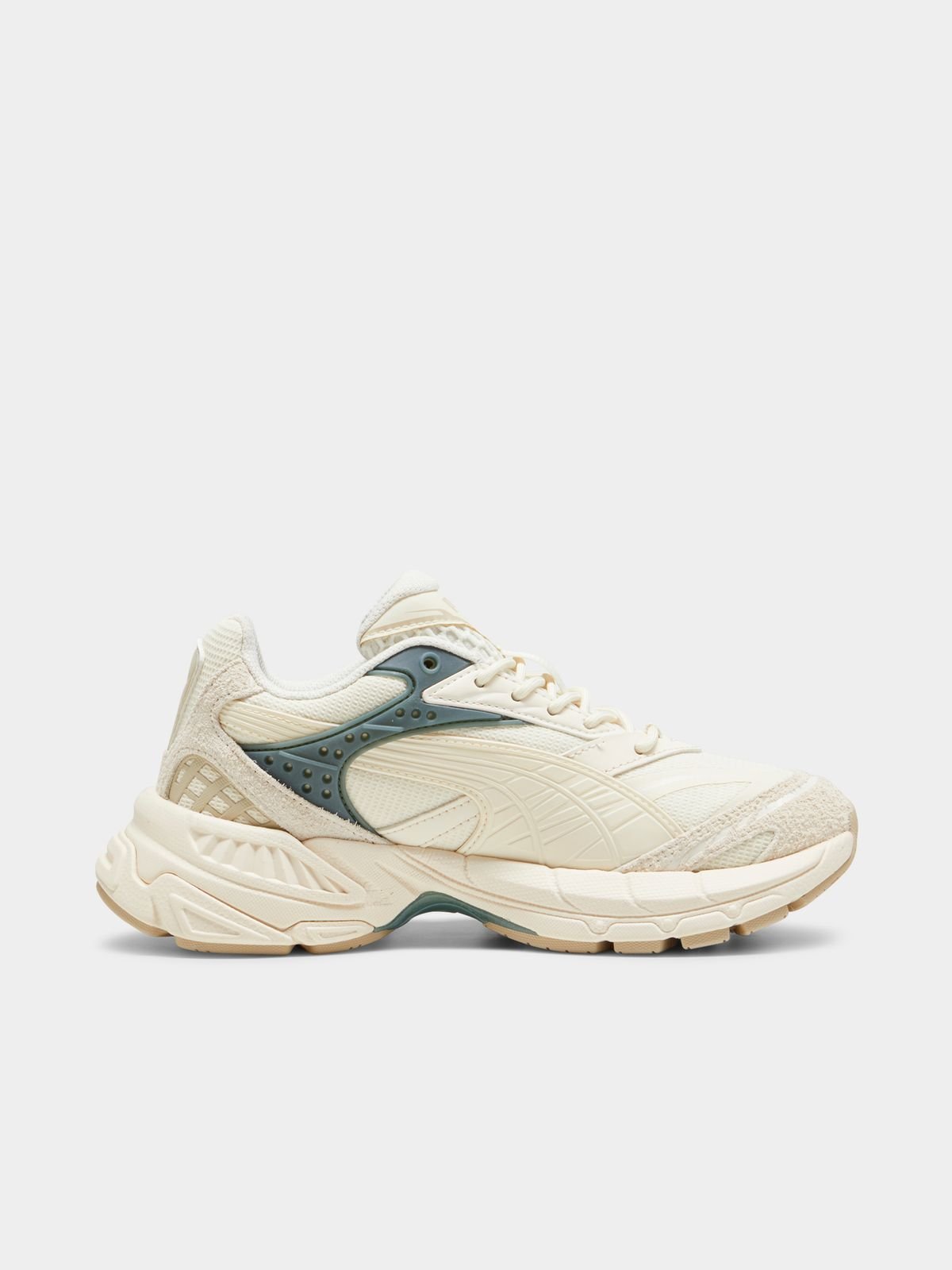 Puma Women's Velophasis Muted Beige/Green Sneaker